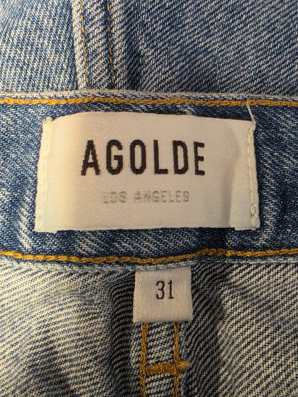 AGOLDE Parker High-Rise Distressed Cut Off Organic Cotton Denim Shorts Size 31 - Picture 6 of 10